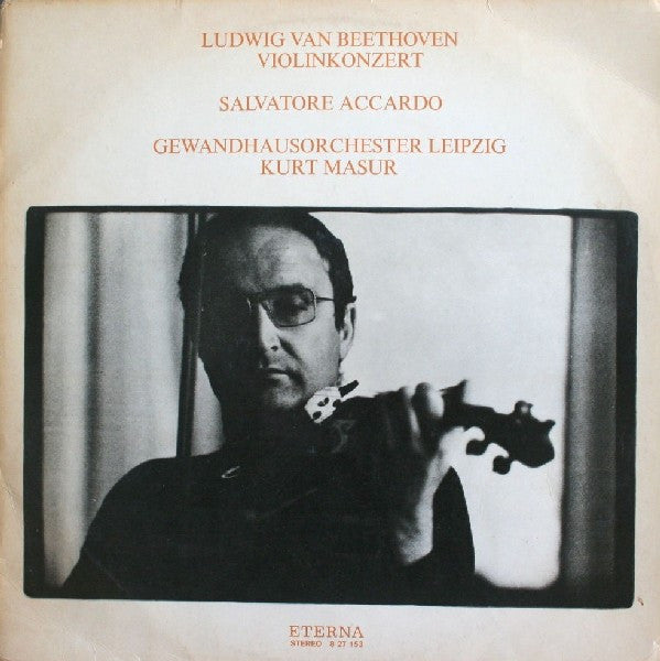 Ludwig van Beethoven - Salvatore Accardo, Gewandhausorchester Leipzig, Kurt Masur : Violinkonzert (LP, Ora)