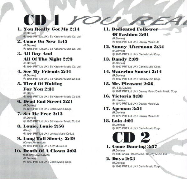 The Kinks : You Really Got Me • The Very Best Of The Kinks (2xCD, Comp)