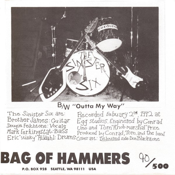 The Sinister Six* : Deloused (7", Num, RP, Cle)