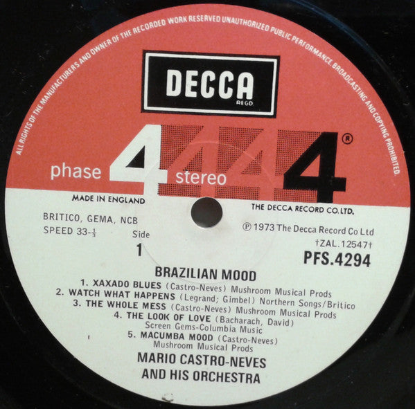 Mario Castro-Neves & His Orchestra : Brazilian Mood (LP, Album)