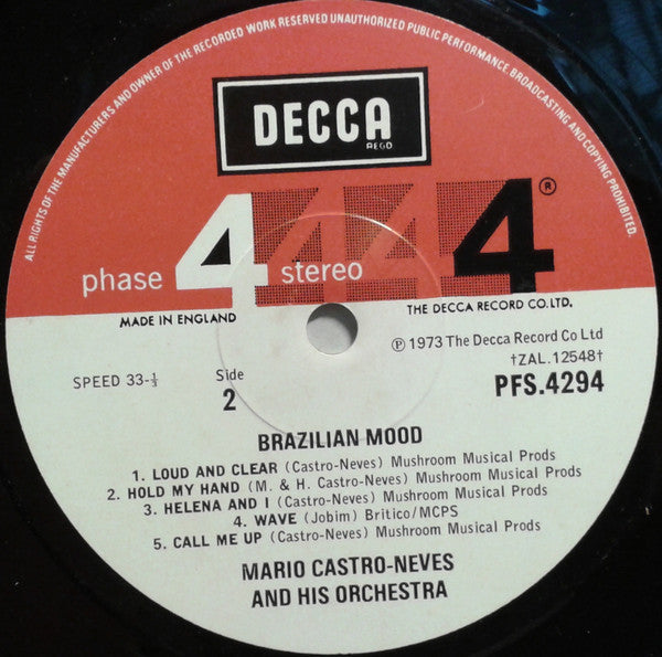Mario Castro-Neves & His Orchestra : Brazilian Mood (LP, Album)