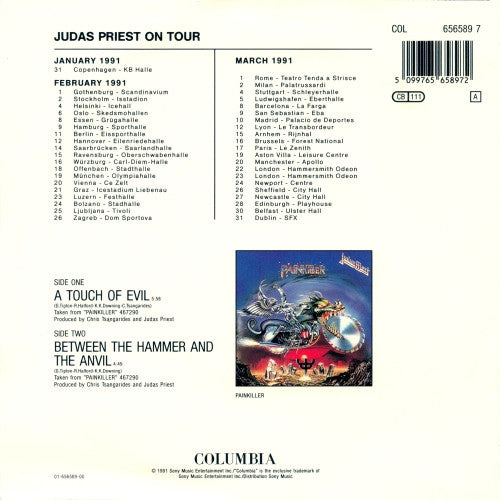 Judas Priest : A Touch Of Evil (7", Single)