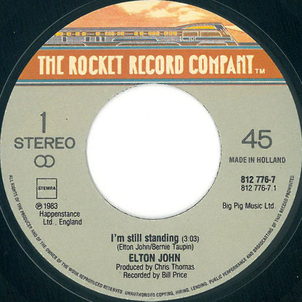 Elton John : I'm Still Standing (7", Single)