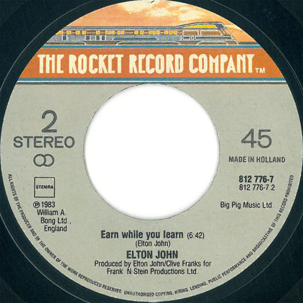 Elton John : I'm Still Standing (7", Single)