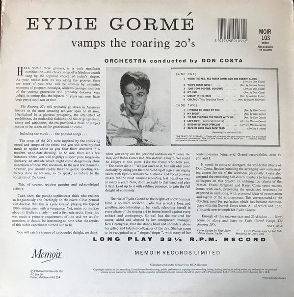 Eydie Gormé : Eydie Gormé Vamps The Roaring 20's (LP, Album, Mono, RE)