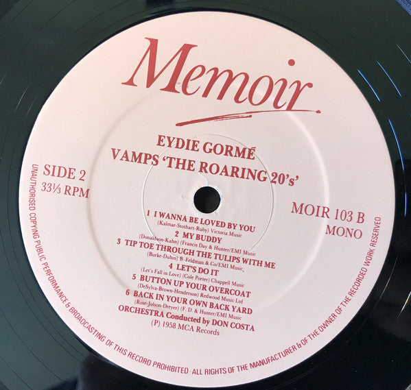 Eydie Gormé : Eydie Gormé Vamps The Roaring 20's (LP, Album, Mono, RE)