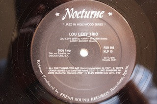 The Lou Levy Trio* : The Lou Levy Trio (LP, Album, RE)