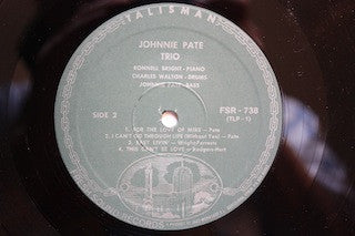 Johnnie Pate Trio : The Johnnie Pate Trio (LP, Album, RE)
