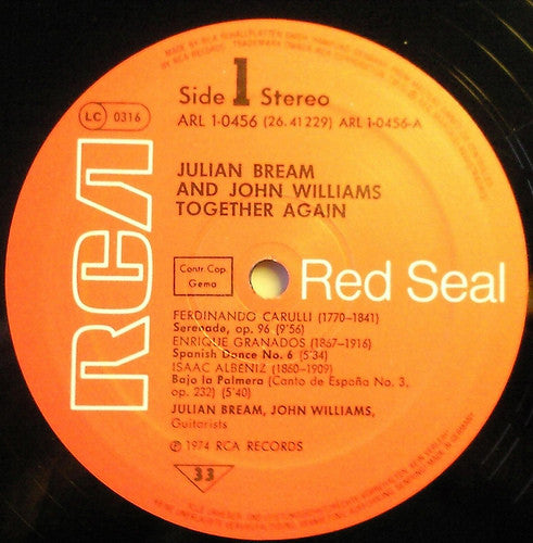 Julian Bream & John Williams (7) : Together Again (LP, Album)