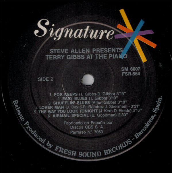 Steve Allen (3) Presents Terry Gibbs : At The Piano (LP, Album, RE)