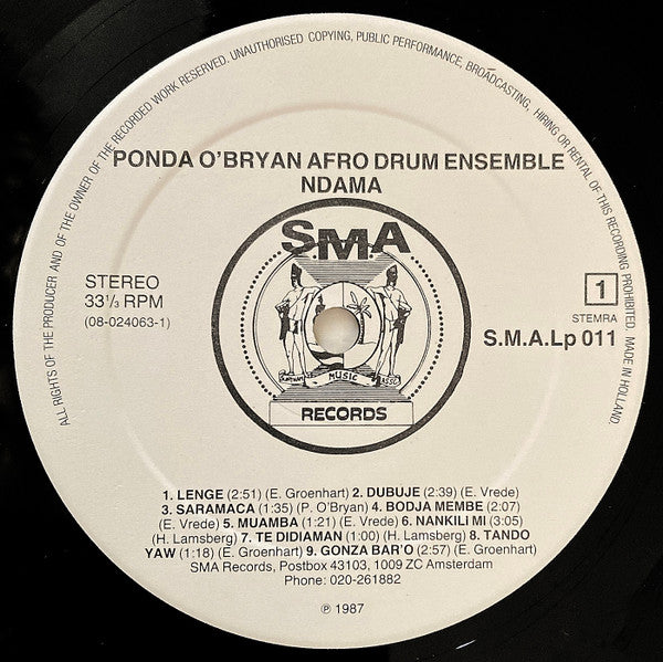 Ponda O'Bryan's Afro-Drum Ensemble : Ndama (LP, Album)