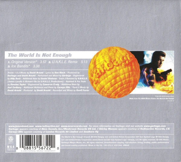 Garbage : The World Is Not Enough (CD, Single, Dig)