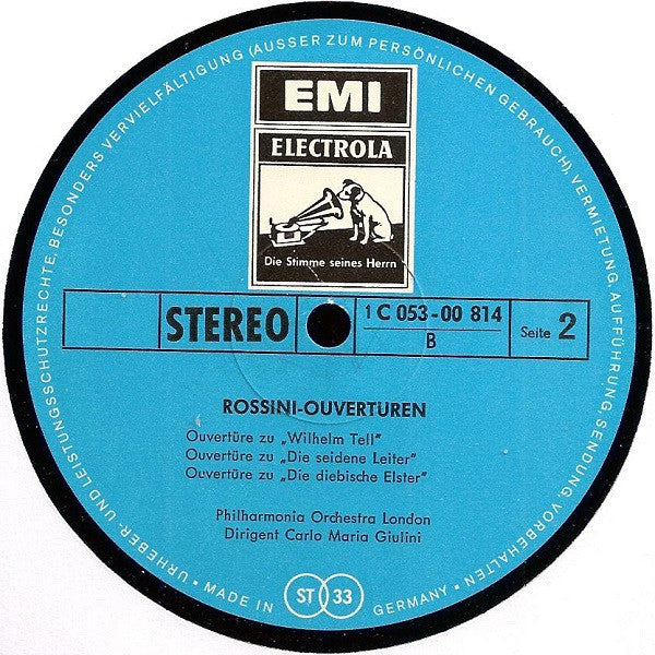 Gioacchino Rossini / Philharmonia Orchestra, Carlo Maria Giulini : Rossini - Ouvertüren (LP, Album)