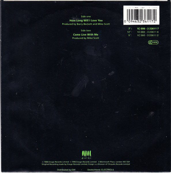 The Waterboys : How Long Will I Love You (7", Single)