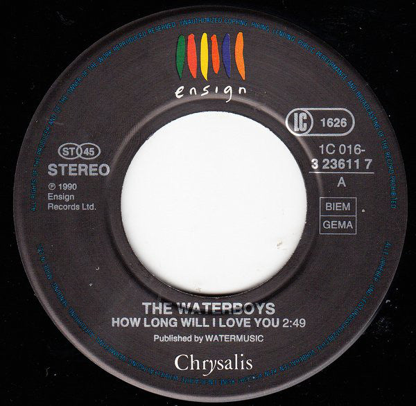 The Waterboys : How Long Will I Love You (7", Single)