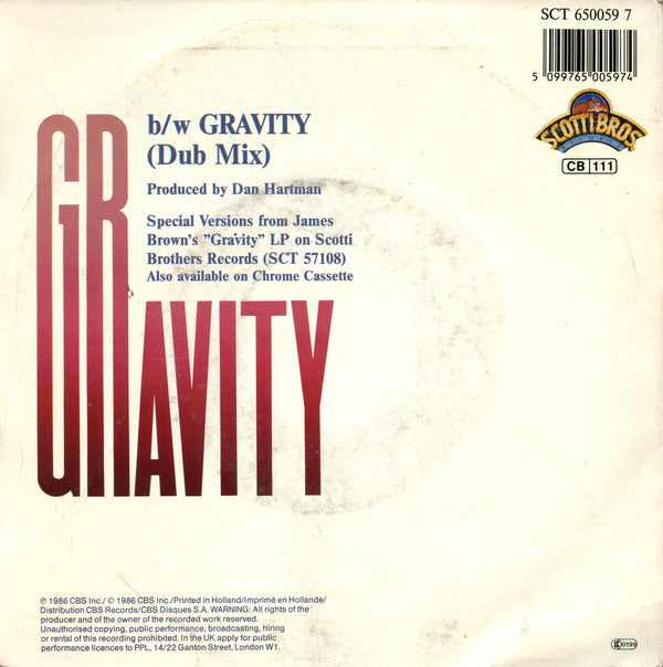James Brown : Gravity (7", Single)