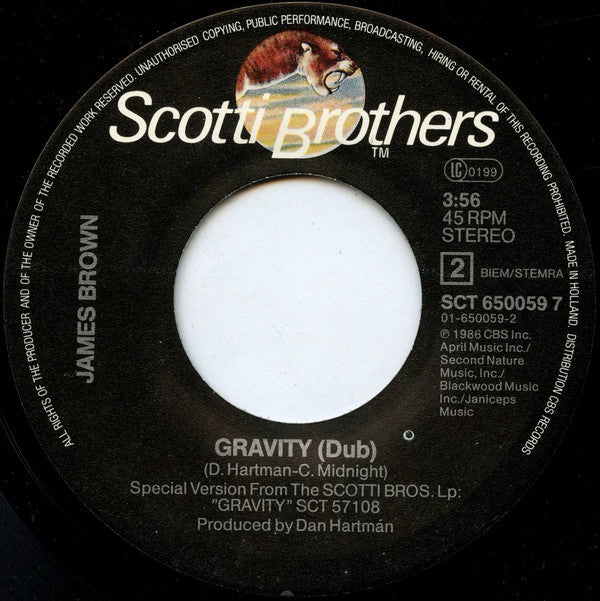 James Brown : Gravity (7", Single)