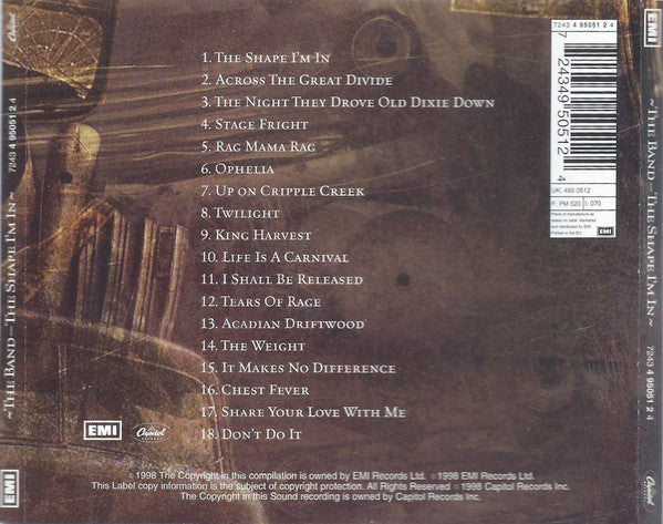 The Band : The Very Best Of The Band - The Shape I'm In (CD, Comp)