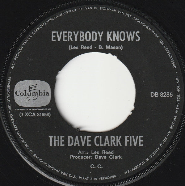 The Dave Clark Five : Everybody Knows / Concentration Baby (7", Single)
