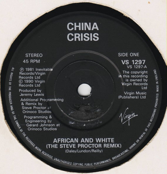 China Crisis : African And White (The Steve Proctor Remix) (7")