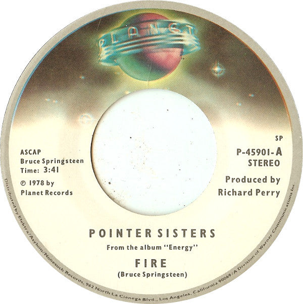 Pointer Sisters : Fire (7", SP )