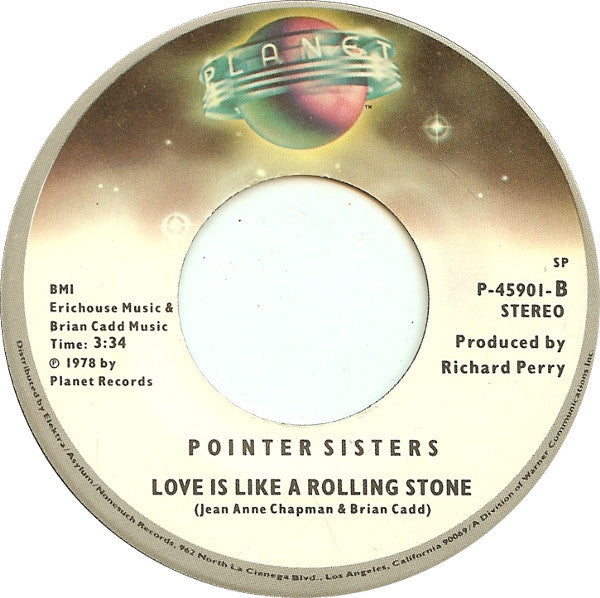 Pointer Sisters : Fire (7", SP )