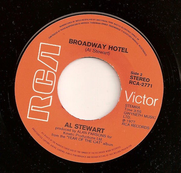 Al Stewart : Year Of The Cat (7", Single)