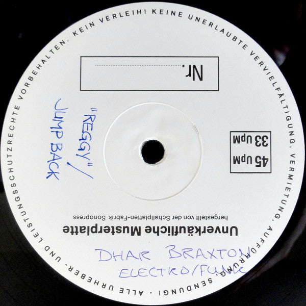 Dhar Braxton : Jump Back (Set Me Free) (12", Promo)