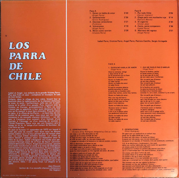 Isabel Y Angel Parra : Isabel Et Angel Parra (LP, Album, 3-S)