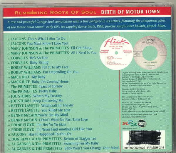 Various : Birth Of Motor Town (CD, Comp)