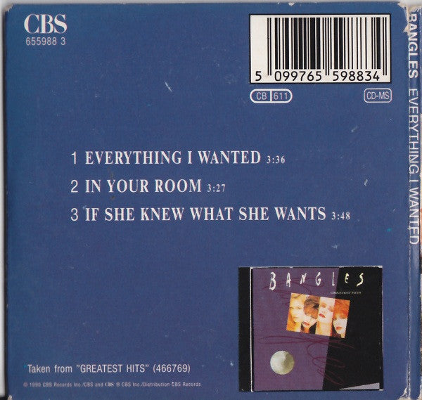 Bangles : Everything I Wanted (CD, Mini, Maxi)