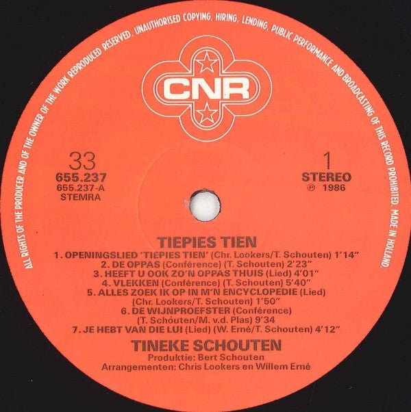 Tineke Schouten : Tiepies Tien (LP)