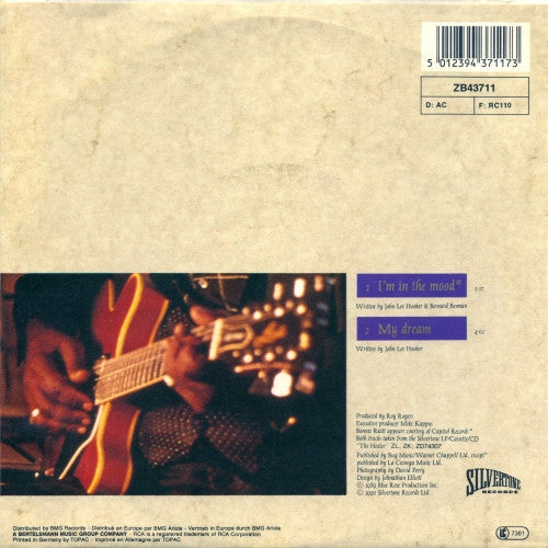 John Lee Hooker With Bonnie Raitt : I'm In The Mood (7", Single)