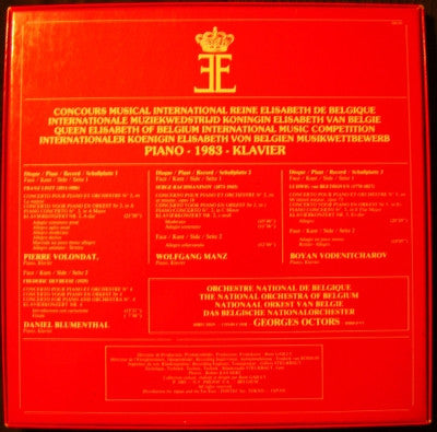 Pierre-Alain Volondat, Wolfgang Manz, Boyan Vodenitcharov, Daniel Blumenthal : Queen Elisabeth Of Belgium International Music Competition - Piano 1983 (3xLP, Box)
