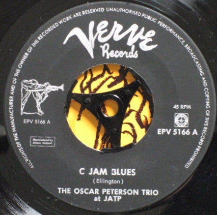 The Oscar Peterson Trio : At JATP (7", EP, Mono)