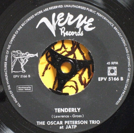 The Oscar Peterson Trio : At JATP (7", EP, Mono)