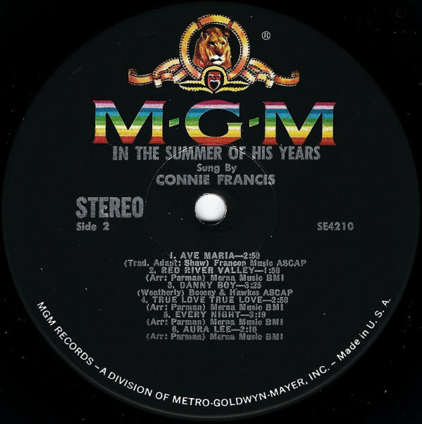 Connie Francis : In The Summer Of His Years (LP)