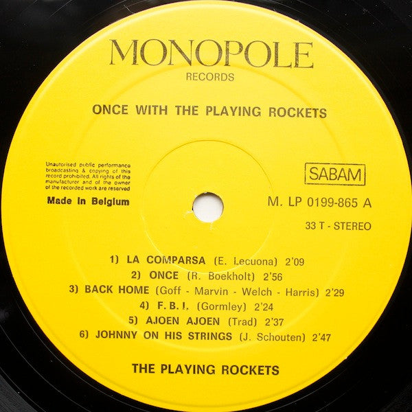 The Playing Rockets : Once With The Playing Rockets (LP, Album)