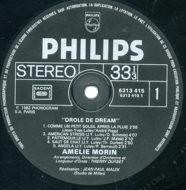 Amélie Morin : Drôle De Dream (LP)