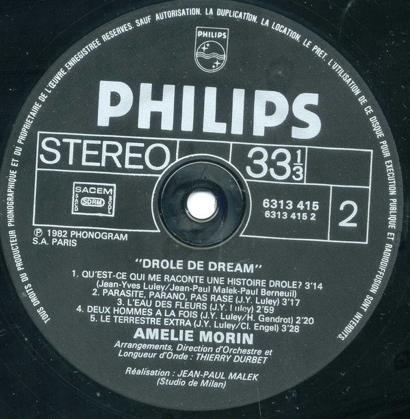 Amélie Morin : Drôle De Dream (LP)
