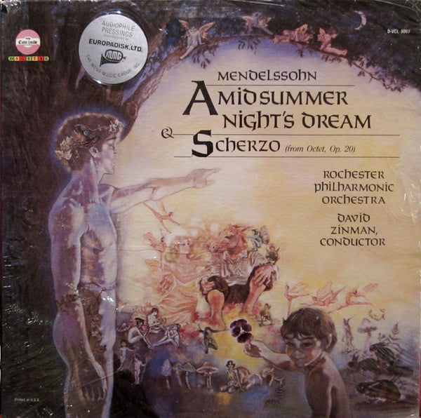 Felix Mendelssohn-Bartholdy, Rochester Philharmonic Orchestra, David Zinman : A Midsummer Night's Dream & Scherzo (From Octet, Op. 20) (LP, Album)