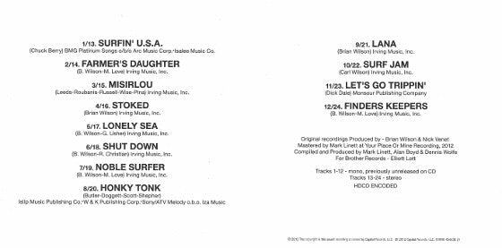 The Beach Boys : Surfin' U.S.A. (HDCD, Album, Mono, RE, RM)