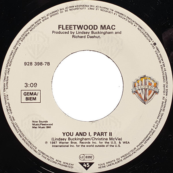 Fleetwood Mac : Big Love (7", Single)