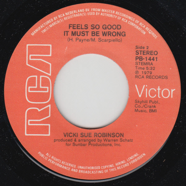 Vicki Sue Robinson : Nightime Fantasy / Feels So Good It Must Be Wrong (7", Single)