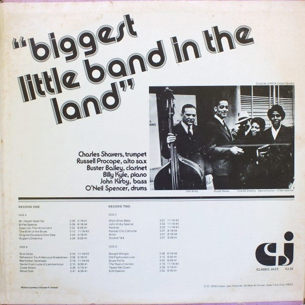 John Kirby Sextet : Biggest Little Band In The Land (2xLP, Album)