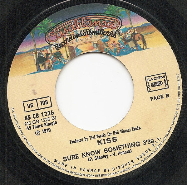 Kiss : Dirty Livin' / Sure Know Something (7", Single)