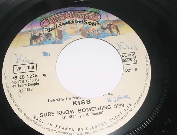 Kiss : Dirty Livin' / Sure Know Something (7", Single)