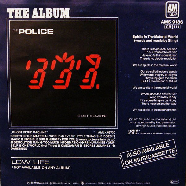 The Police : Spirits In The Material World (7", Single)