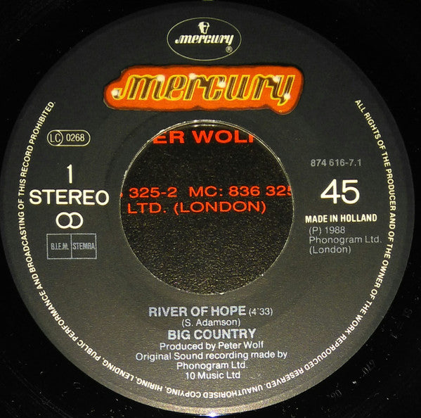 Big Country : River Of Hope (7", Single)