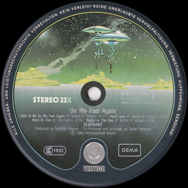 Elephant (3) : On My Feet Again (LP, Album)